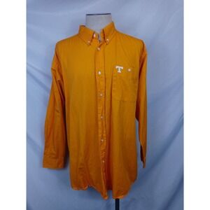 Vintage Tennessee Volunteers Button Down Shirt L Orange Castaways Cotton Vols UT
